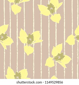 Elegance pattern with flowers and leaf.Floral vector illustration.
