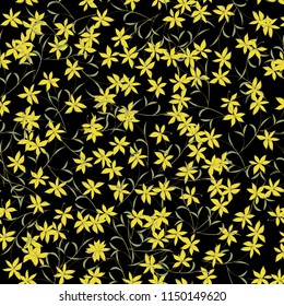 Elegance pattern with flowers and leaf.Floral vector illustration.