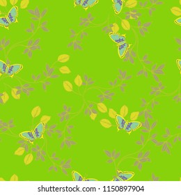 Elegance pattern with flowers and leaf.Floral vector illustration.
