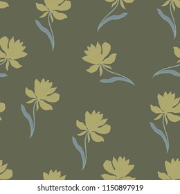 Elegance pattern with flowers and leaf.Floral vector illustration.