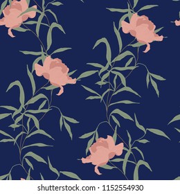 Elegance pattern with flowers and leaf.Floral vector illustration.