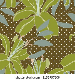 Elegance pattern with flowers and leaf.Floral vector illustration.