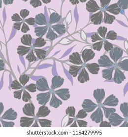 Elegance pattern with flowers and leaf.Floral vector illustration.