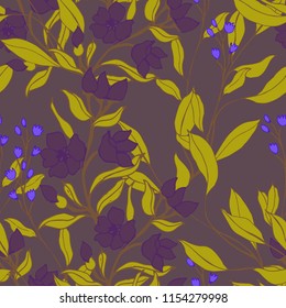 Elegance pattern with flowers and leaf.Floral vector illustration.
