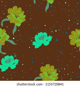 Elegance pattern with flowers and leaf.Floral vector illustration.
