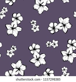Elegantes Muster mit Blumen und Blatt.Blumengrafik. Vektorillustration.