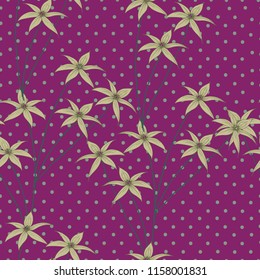 Elegance pattern with flowers and leaf.Floral vector illustration.
