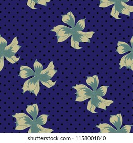 Elegance pattern with flowers and leaf.Floral vector illustration.
