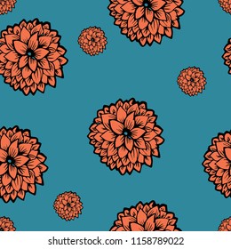 Elegance pattern with flowers and leaf.Floral vector illustration.
