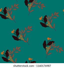 Elegance pattern with flowers and leaf.Floral vector illustration.
