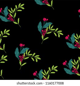 Elegance pattern with flowers and leaf.Floral vector illustration.
