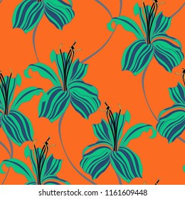 Elegance pattern with flowers and leaf.Floral vector illustration.