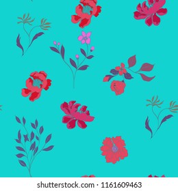 Elegance pattern with flowers and leaf.Floral vector illustration.