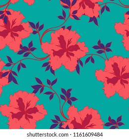 Elegance pattern with flowers and leaf.Floral vector illustration.