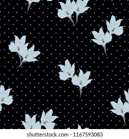 Elegance pattern with flowers and leaf.Floral vector illustration.