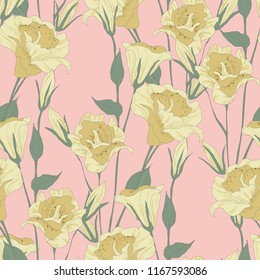 Elegance pattern with flowers and leaf.Floral vector illustration.