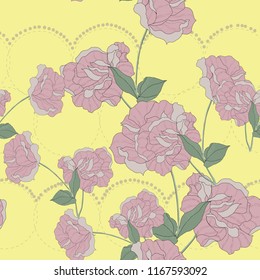 Elegance pattern with flowers and leaf.Floral vector illustration.