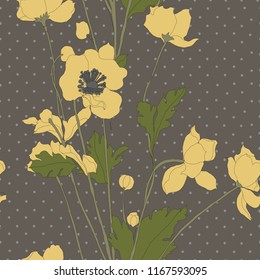 Elegance pattern with flowers and leaf.Floral vector illustration.