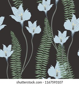 Elegance pattern with flowers and leaf.Floral vector illustration.
