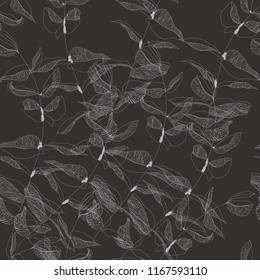 Elegance pattern with flowers and leaf.Floral vector illustration.
