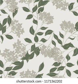 Elegance pattern with flowers and leaf.Floral vector illustration.