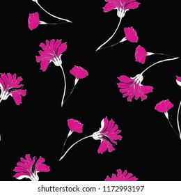 Elegance pattern with flowers and leaf.Floral vector illustration.