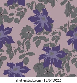 Elegance pattern with flowers and leaf.Floral vector illustration.
