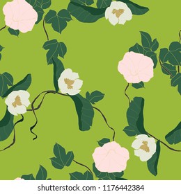 Elegance pattern with flowers and leaf.Floral vector illustration.