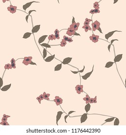 Elegance pattern with flowers and leaf.Floral vector illustration.