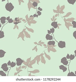 Elegance pattern with flowers and leaf.Floral vector illustration.