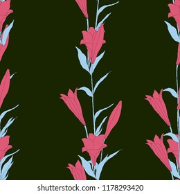 Elegance pattern with flowers and leaf.Floral vector illustration.