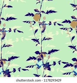 Elegance pattern with flowers and leaf.Floral vector illustration.