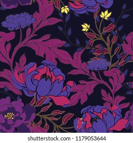 Elegance pattern with flowers and leaf.Floral vector illustration.