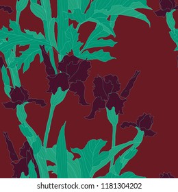 Elegance pattern with flowers and leaf.Floral vector illustration.