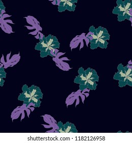 Elegance pattern with flowers and leaf.Floral vector illustration.