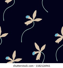 Elegance pattern with flowers and leaf.Floral vector illustration.