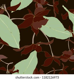 Elegance pattern with flowers and leaf.Floral vector illustration.