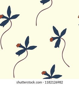 Elegance pattern with flowers and leaf.Floral vector illustration.