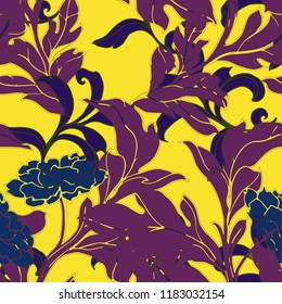 Elegance pattern with flowers and leaf.Floral vector illustration.
