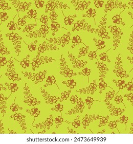 Elegance pattern with flowers and leaf.Floral vector illustration.