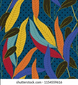 Elegance pattern with leaf.Leaf vector illustration.