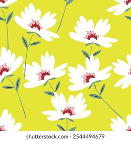 Elegance pink floral stems seamless pattern on a grey background. Vector hand drawn. Artistic, abstract flowers and tiny leaves, buds bells printing. Template for designs, fabric, fashion, textile