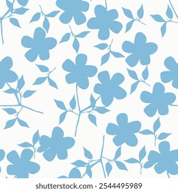 Elegance pink floral stems seamless pattern on a grey background. Vector hand drawn. Artistic, abstract flowers and tiny leaves, buds bells printing. Template for designs, fabric, fashion, textile