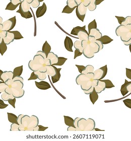 Elegance pink floral stems seamless pattern on a grey background. Vector hand drawn. Artistic, abstract flowers and tiny leaves, buds bells printing. Template for designs, fabric, fashion, textile