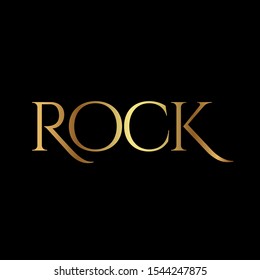 Elegance ROCK Golden typography - vector