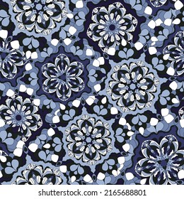 Elegance romantic indian seamless texture, vector. Luxury floral design, perfect for surface design, fashion print, wallpaper and so much more