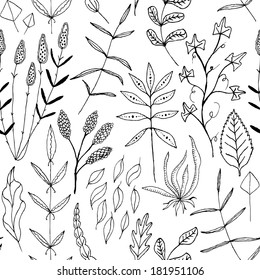 Elegance Seamless background with of flowers. Floral vector illustration.