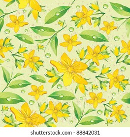 Elegance Seamless beige and Hypericum with green tea