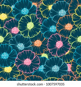 Elegance Seamless color pattern on abstract background, vector illustration of hand draw elements for you web design.