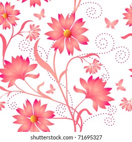 Elegance Seamless color pattern on background, vector illustration